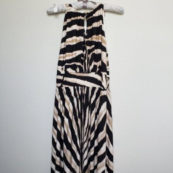 Carmen Marc Valvo Animal Print Evening Maxi Dress Size Small - Picture 7 of 10